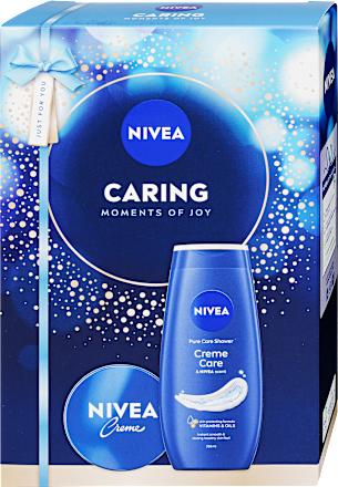 Caring moments ajándékcsomag, krémmel és krémtusfürdővel NIVEA