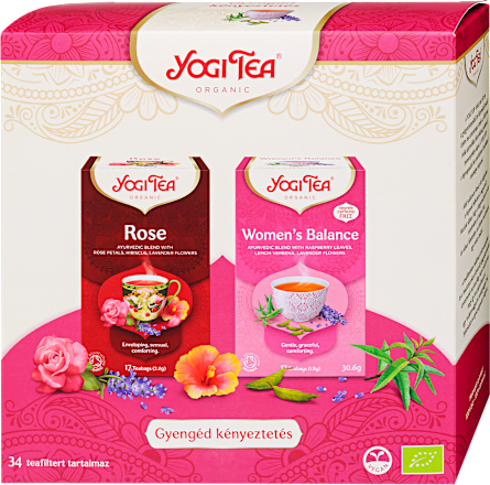 Gyengéd kényeztetés ajándékcsomag, 2x17 db filter YOGI TEA