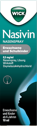 WICK Nasivin Nasenspray Erwachsene und Schulkinder 0,5 mg/ml Oxymetazolinhydrochlorid Nasenspray, Lösung WICK
