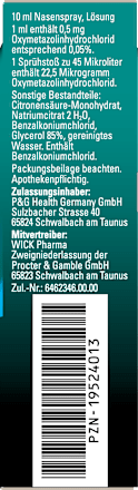 WICK Nasivin Nasenspray Erwachsene und Schulkinder 0,5 mg/ml Oxymetazolinhydrochlorid Nasenspray, Lösung WICK