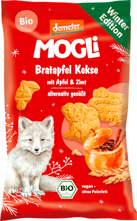 bio sušenky s příchutí pečené jablko a skořice MOGLi