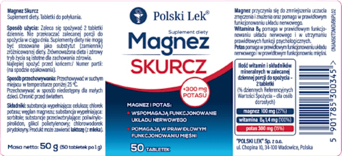 Suplement diety Magnez Skurcz, tabletki Polski Lek