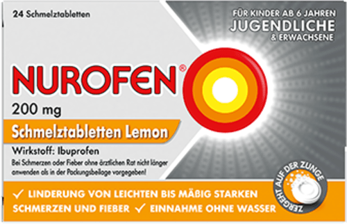 Nurofen, Wirkstoff: Ibuprofen 200mg, Schmelztabletten Lemon NUROFEN