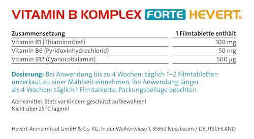 Vitamin B Komplex forte Hevert Filmtabletten HEVERT