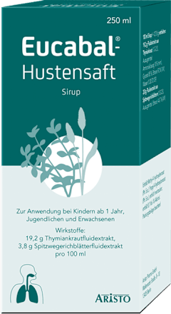 Eucabal - Hustensaft Sirup 19,2 g Thymiankrautfluidextrakt, 3,8 g Spitzwegerichblätterfluidextrakt pro 100 ml ARISTO
