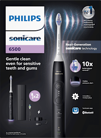 Elektromos fogkefe Sonicare 6500 tokkal fekete színben Philips Sonicare