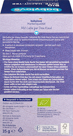 Babytee Gute Nacht Tee (20 Beutel), ab 5.Monat  babylove