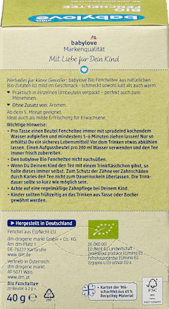 Babytee Fenchel (20 Beutel) babylove