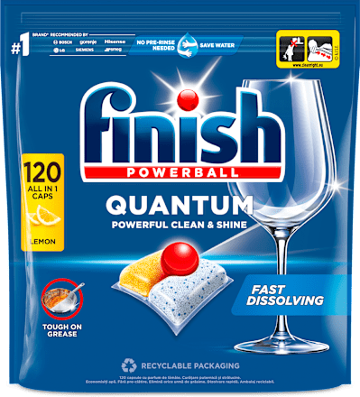 Таблетки за съдомиялна машина Quantum All in1, 120 бр. Finish