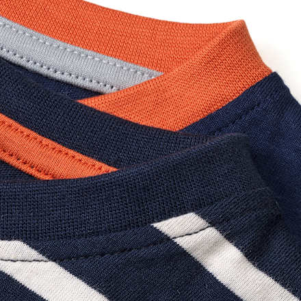 Langarmshirts mit Ringel-Muster & Knopfleiste, blau, Gr. 134  ALANA