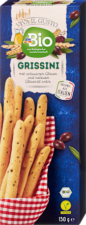 Cracker Grissini mit schwarzen Oliven Viva il Gusto dmBio