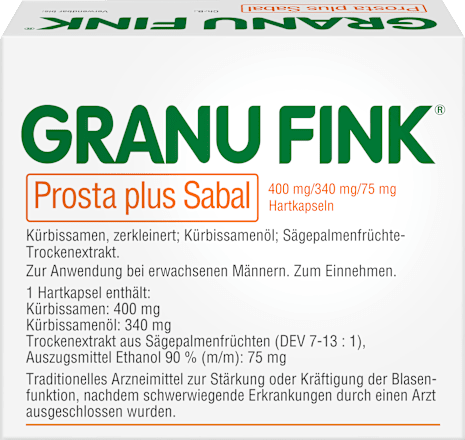 GRANU FINK Prosta plus Sabal 400 mg/340 mg/75 mg Hartkapseln GRANU FINK
