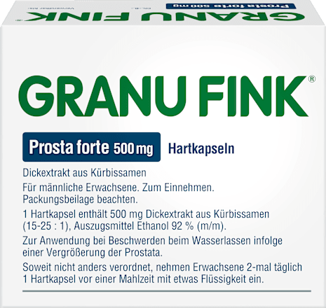GRANU FINK Prosta forte 500 mg Hartkapseln GRANU FINK