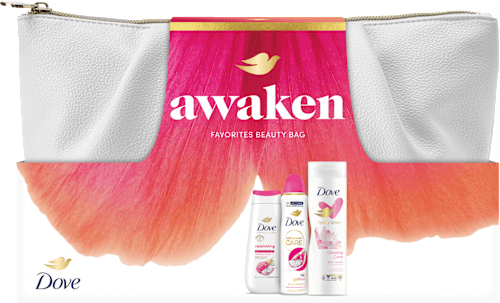 dárková sada awaken + kosmetická taštička Dove