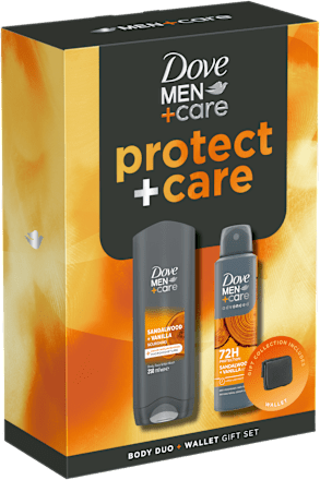 dárková sada protect+care + peněženka Dove Men+Care