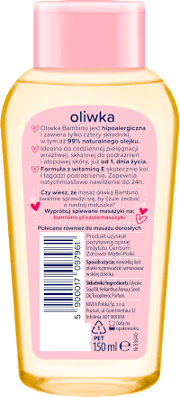 Oliwka dla niemowląt hipoalergiczna bambino