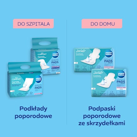 Dyskretne podpaski poporodowe ze skrzydełkami Day Canpol babies