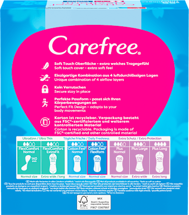 Wkładki Cotton Flexi Form Fresh Carefree
