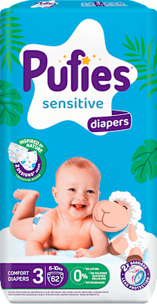 Бебешки пелени Sensitive 3 Pufies