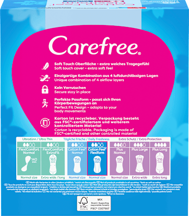 Wkładki Cotton Flexi Form Fresh Carefree