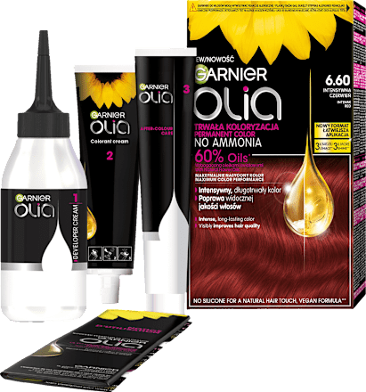 Farba do włosów intensywna czerwień 6.60 GARNIER olia