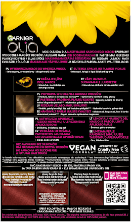 Farba do włosów intensywna czerwień 6.60 GARNIER olia