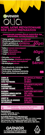 Farba do włosów głęboka czerń 1.0 GARNIER olia