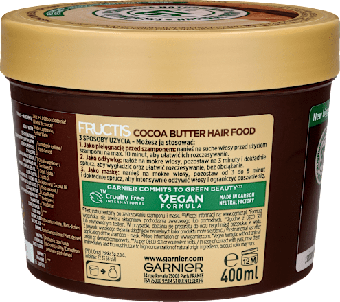 Maska do włosów wygładzający Cocoa Butte Hair Food GARNIER