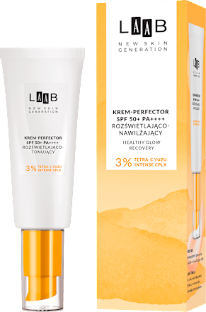 Krem-perfector rozświetlająco-nawilżający SPF 50+ PA++++ Tetra-C Yuzu Healthy Glow Recovery LAAB AA