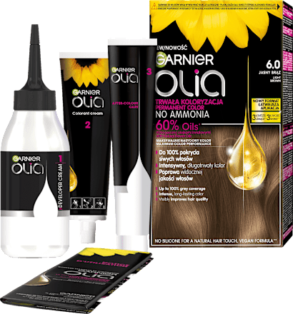 Farba do włosów jasny brąz 6.0 GARNIER olia