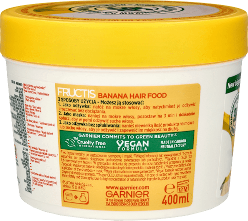 Maska do włosów odżywcza Banana Hair Food GARNIER