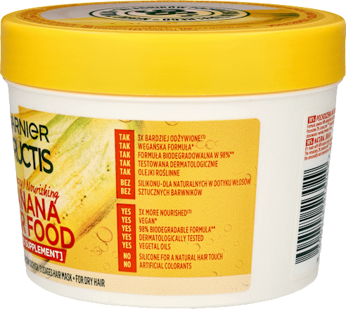 Maska do włosów odżywcza Banana Hair Food GARNIER