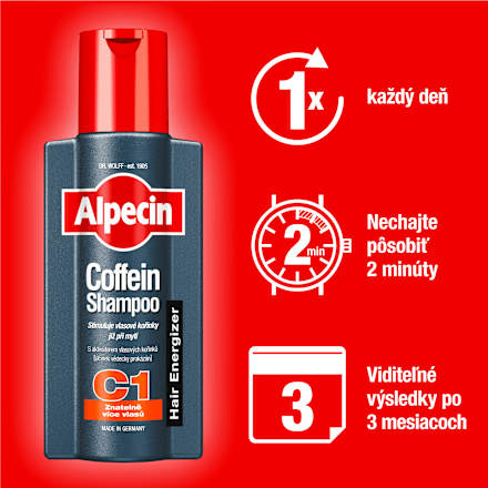 Kofeínový šampón C1 Hair Energizer Alpecin