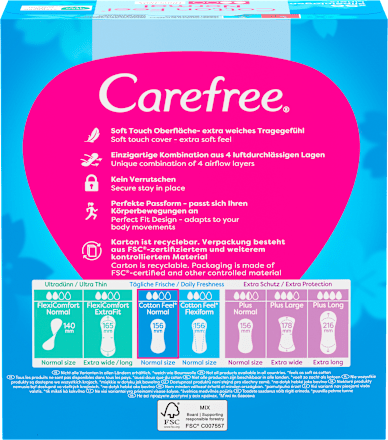 Wkładki Cotton Unscented Carefree