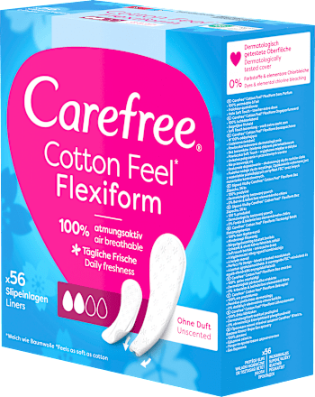 Wkładki Cotton Flexi Form Unscented Carefree