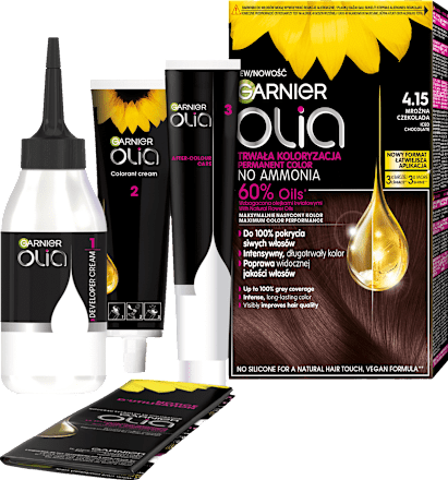Farba do włosów mroźna czekolada 4.15 GARNIER olia