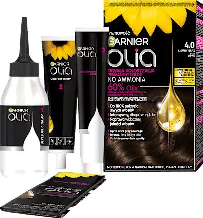 Farba do włosów ciemny brąz 4.0 GARNIER olia