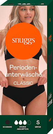 Periodenunterwäsche Classic stark schwarz Gr. S snuggs