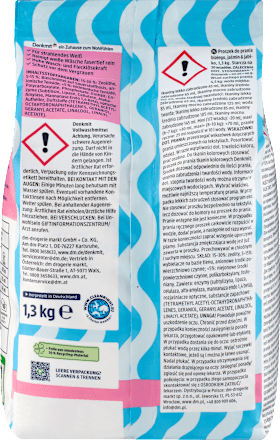 Универсален прах за бяло пране с жасминов цвят, 20 пранета Denkmit