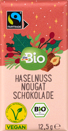 bio čokoláda nugátová s lískooříškovou pastou dmBio