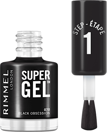 Żelowy lakier do paznokci Super Gel 070 Black Obsession RIMMEL LONDON
