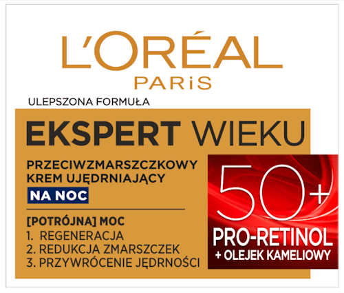 Krem przeciwzmarszczkowy ujędrniający na noc 50+ Ekspert Wieku L'ORÉAL PARiS