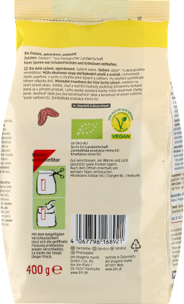 Trockenfrüchte Datteln entsteint Maxi-Pack dmBio