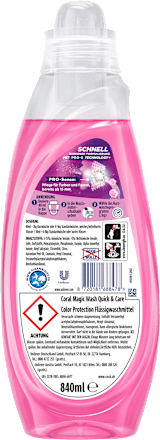 Colorwaschmittel flüssig Magic Wash Quick & Care Coral