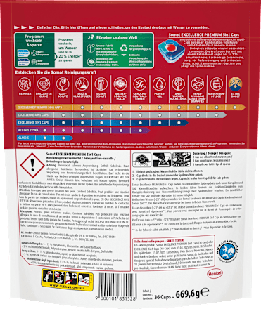 Geschirrspül-Tabs Excellence Premium 5in1 Somat