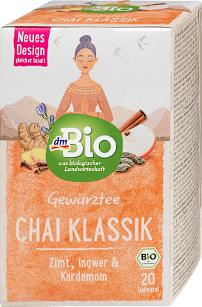 Gewürztee "Chai Klassik" mit Zimt, Ingwer & Kardamom (20 Beutel) dmBio