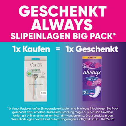 Slipeinlagen Daily Extra Protect Normal, Big Pack always