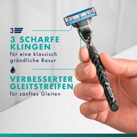 Rasierer, Mach3 mit 6 Rasierklingen Gillette