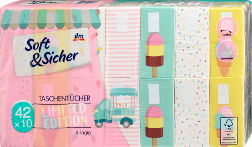 Taschentücher Design 4-lagig (42x10 St) Soft&Sicher