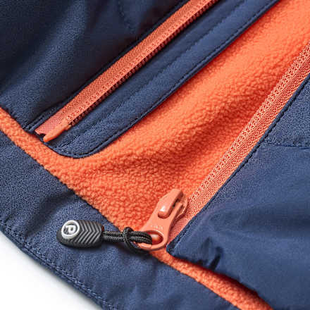 Winterjacke mit Raglanärmeln, blau & orange, Gr. 122/128 PUSBLU